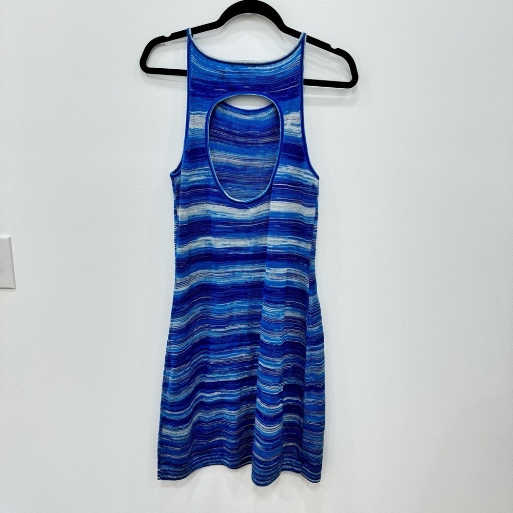 & Other Stories Atelier Rib Midi Sweater Dress size euro Medium blue white - Picture 5 of 7
